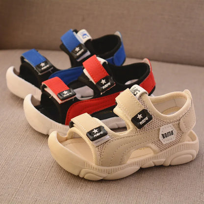 2023 Summer Children Shoes Boys Soft Soles Beach Shoes Male Baby Baotou Anti-kick Children's Sandals Princepard Summer Sandals - Giftcare 