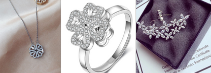 Explosive Style Detachable Deformed Four-leaf Clover Necklace For Women A Multi-wearing Zircon Small Love Short Clavicle Chain.Free Shipping.Delivery Time:2Weeks