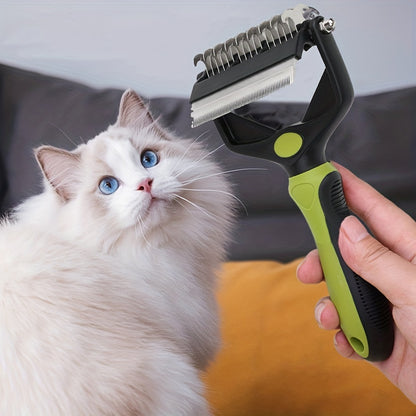 2-in-1 Ultimate Pet Grooming Brush for Medium to Large Dogs - Deshedding, Dematting, and Tangle Removal Tool for Short to Long Hair