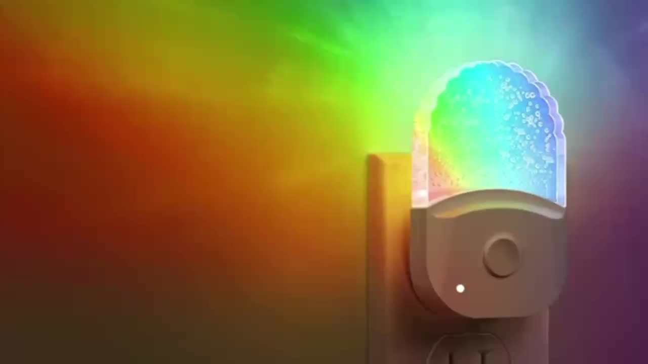 2pcs Night Lights Plug Into Wall, LED Night Light, 8-Color Changing RGB Night Light With Dusk To Dawn Sensor, RGB Mode Nightlight Christmas Gifts