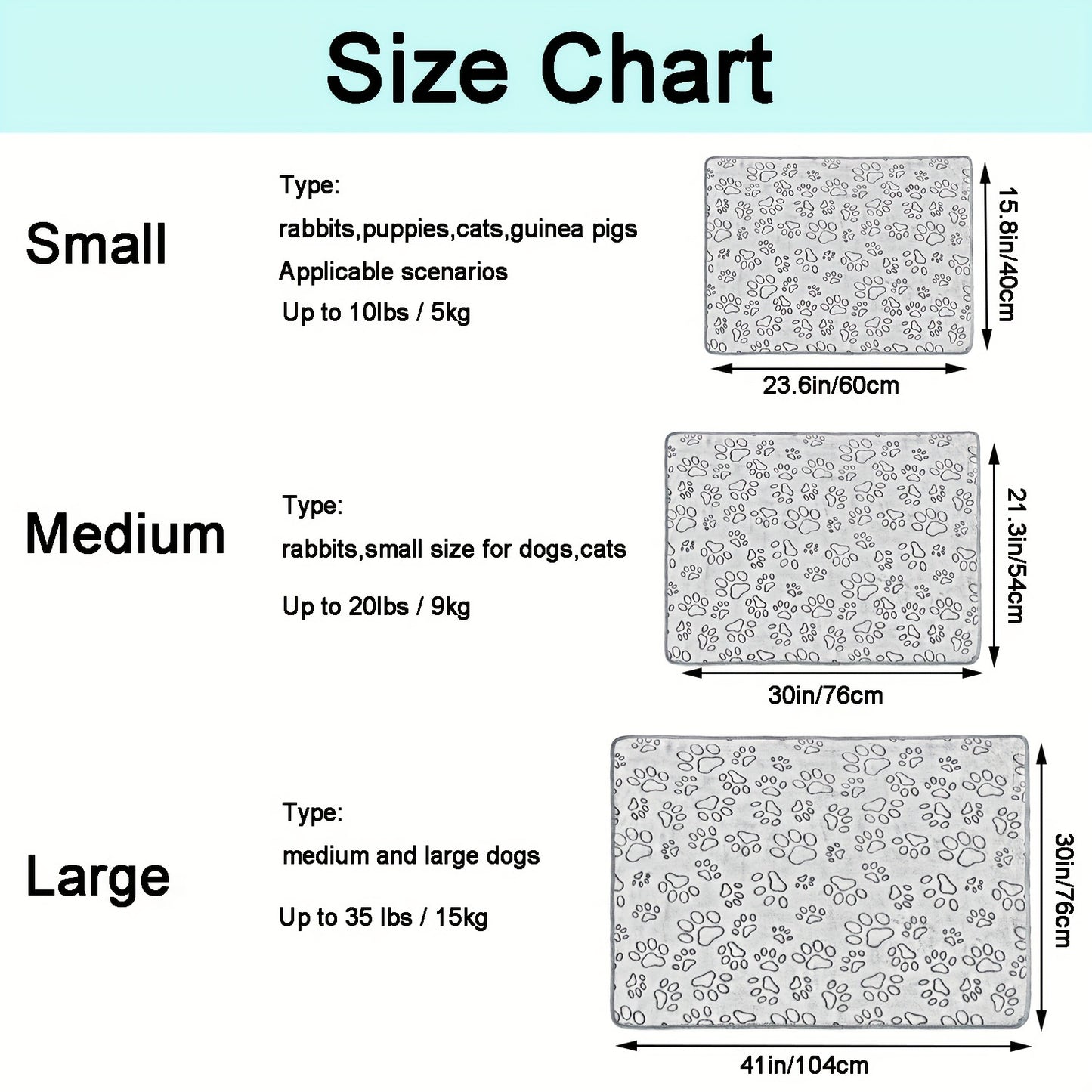 1pc Soft Pet Puppy Blanket, Cute Paw Printed Blanket For Dogs