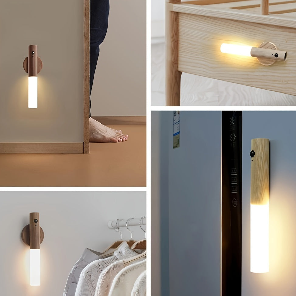 [Rechargeable Human Body Sensing Light] Intelligent Human Body Sensing Night Light LED Rechargeable Corridor Cabinet Wall Lamp Home Bathroom Strong Wall Sensing Light