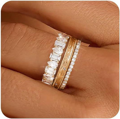 Plain Band Set Minimalist Slim Ring