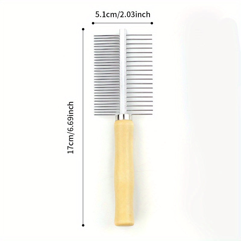 Double-Sided Pet Comb For Grooming & Massaging Dogs, Cats & Other Animals, Pet Grooming Brush