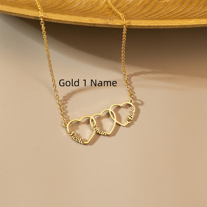 Simple DIY Letter Name Heart Pendant Necklace