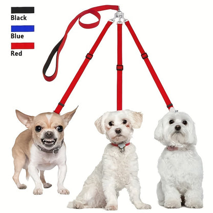 Heavy-Duty Dog Harness System with 3-Directional Control - 3-Way Dog Leash with Adjustable Car Seat Belt System - No-Pull 5-Foot Long Leash for Outdoor Walking, Hiking, Car Travel & Camping - Compatible with All Dog Sizes (Bl
