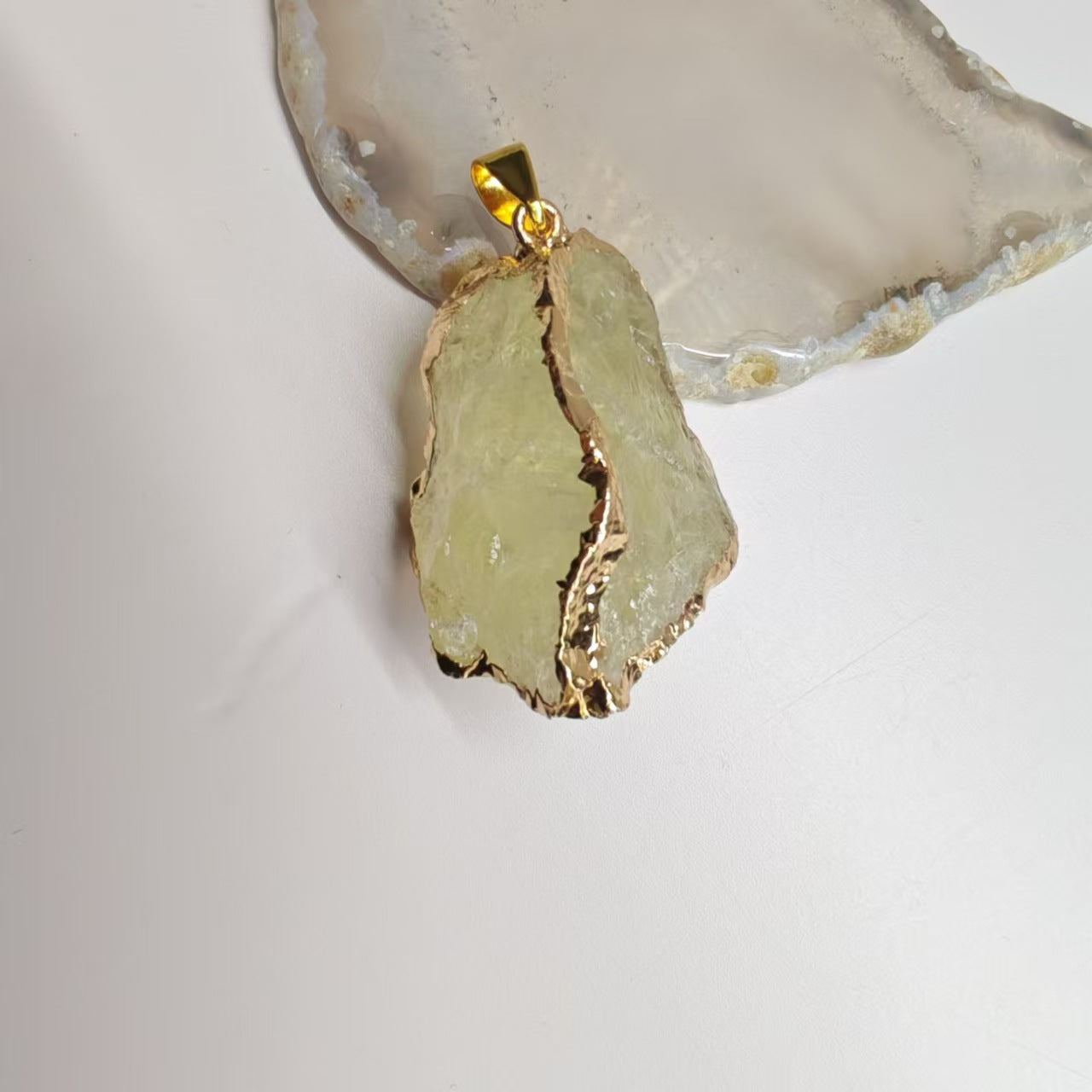 Irregular Natural Crystal Stone Pendant Sweater Chain Bracelet Accessories