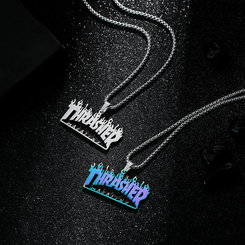 All-match Letter Hip-hop Necklace Trendy Street Pendant Accessories Pendant