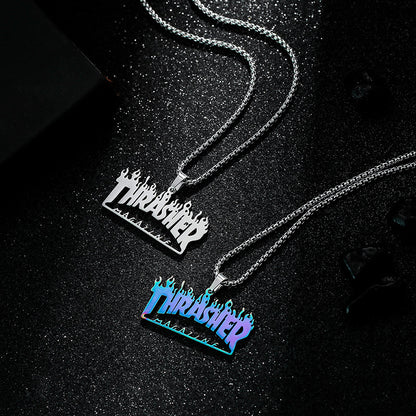All-match Letter Hip-hop Necklace Trendy Street Pendant Accessories Pendant
