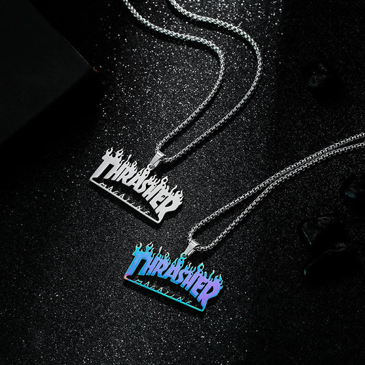 All-match Letter Hip-hop Necklace Trendy Street Pendant Accessories Pendant