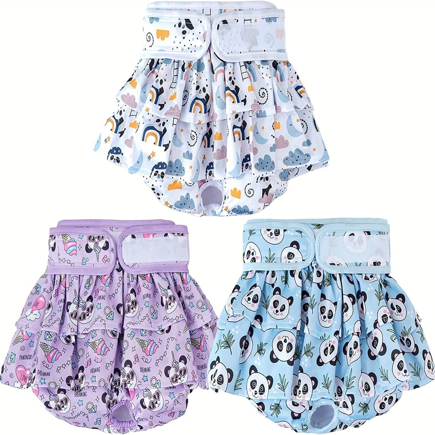 Reusable Washable Female Dog Diapers - High Absorbency and Leak-Proof for Puppies and Adult Dogs - Perfect for House Training and Incontinence