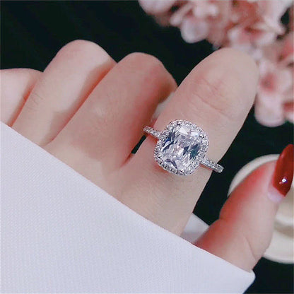 Rings For Women Bridal Wedding Anelli Trendy Jewelry Engagement Ring White Gold Color Anillos.Free Shipping.Delivery Time:14 days