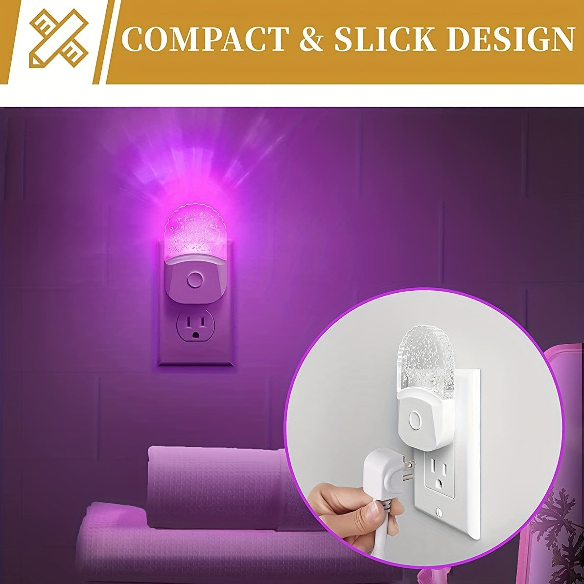 2pcs Night Lights Plug Into Wall, LED Night Light, 8-Color Changing RGB Night Light With Dusk To Dawn Sensor, RGB Mode Nightlight Christmas Gifts