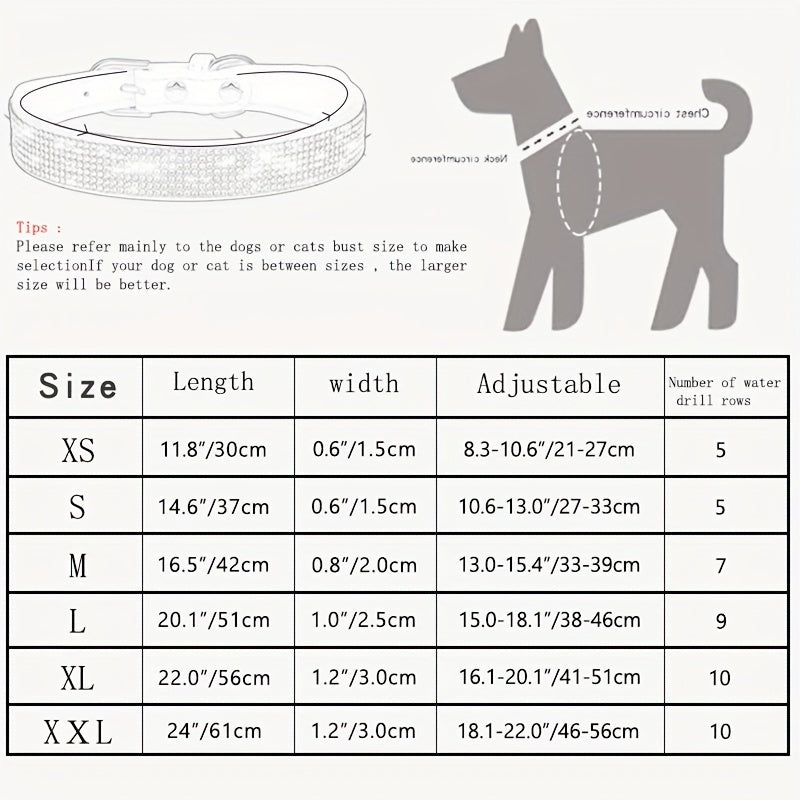 Rhinestone Dog Collar, Strong And Durable, Wear-resistant Dog Collar For Small Medium Large Dogs