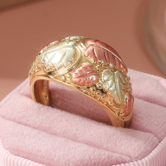 Enamel-colored Irregular Oval Geometric Ring With A Designer Aesthetic For Women