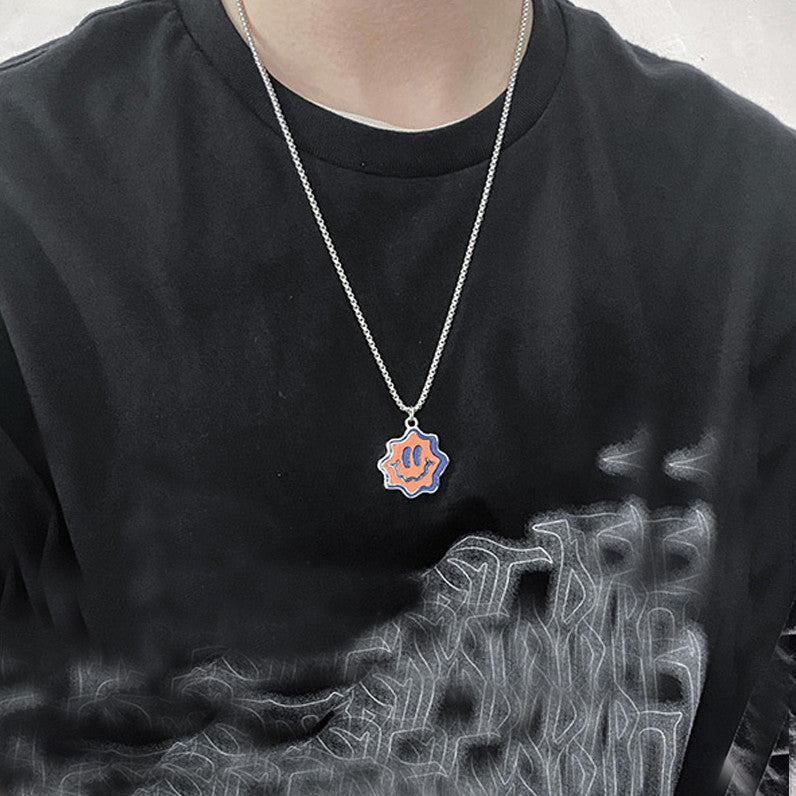 Wave Face Necklace Hip-hop Pendant Popular Jewelry Funny Street Accessories