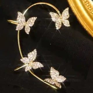 Fashion Earring Butterfly Ear Clip And Ear Hook Jewelry.Free Shipping.Delivery Time:8-10Days