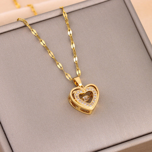 Double-Layer Love Necklace – Heart Jewelry for Women - Giftcare Necklace & pendants