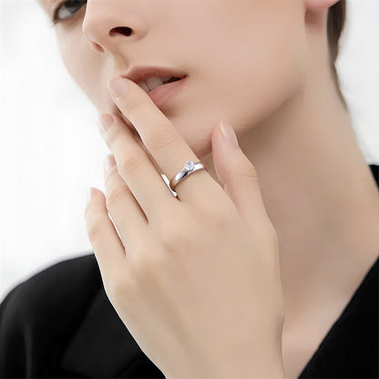 Fashionable Niche Micro-Inlaid Zircon Titanium Steel Ring For Women