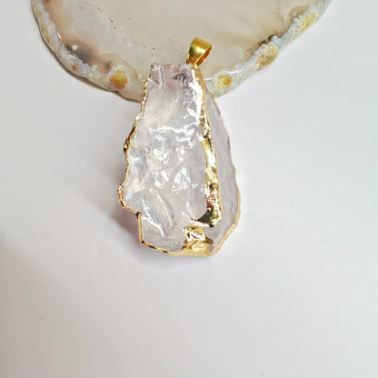 Irregular Natural Crystal Stone Pendant Sweater Chain Bracelet Accessories