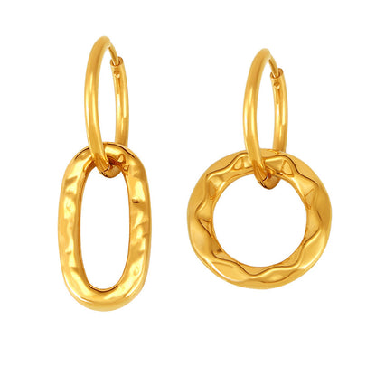 Retro Asymmetrical Geometric-Style Earrings For Women