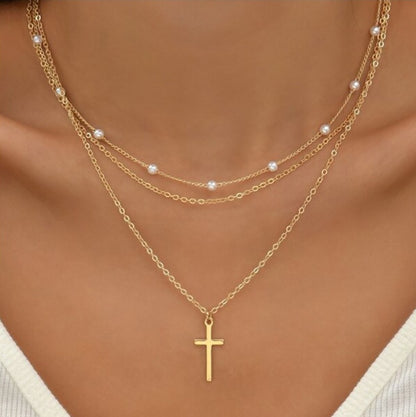 Womens Retro Alloy Layered Clavicle Necklace
