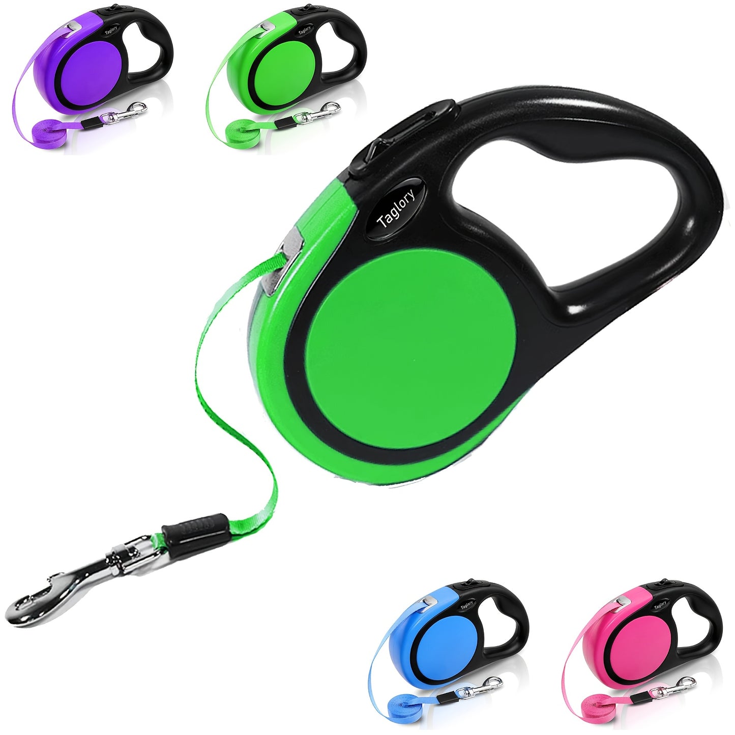 Taglory Retractable Dog Leash: No-Tangle, One-Handed Control for Puppies & Small Dogs Up to 45 lbs!
