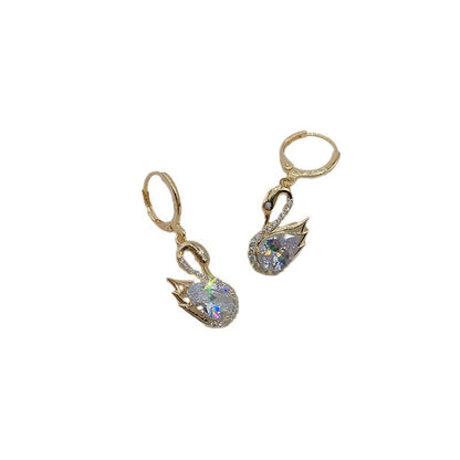 Little Swan Ultra Sparkling Water Diamond Earrings