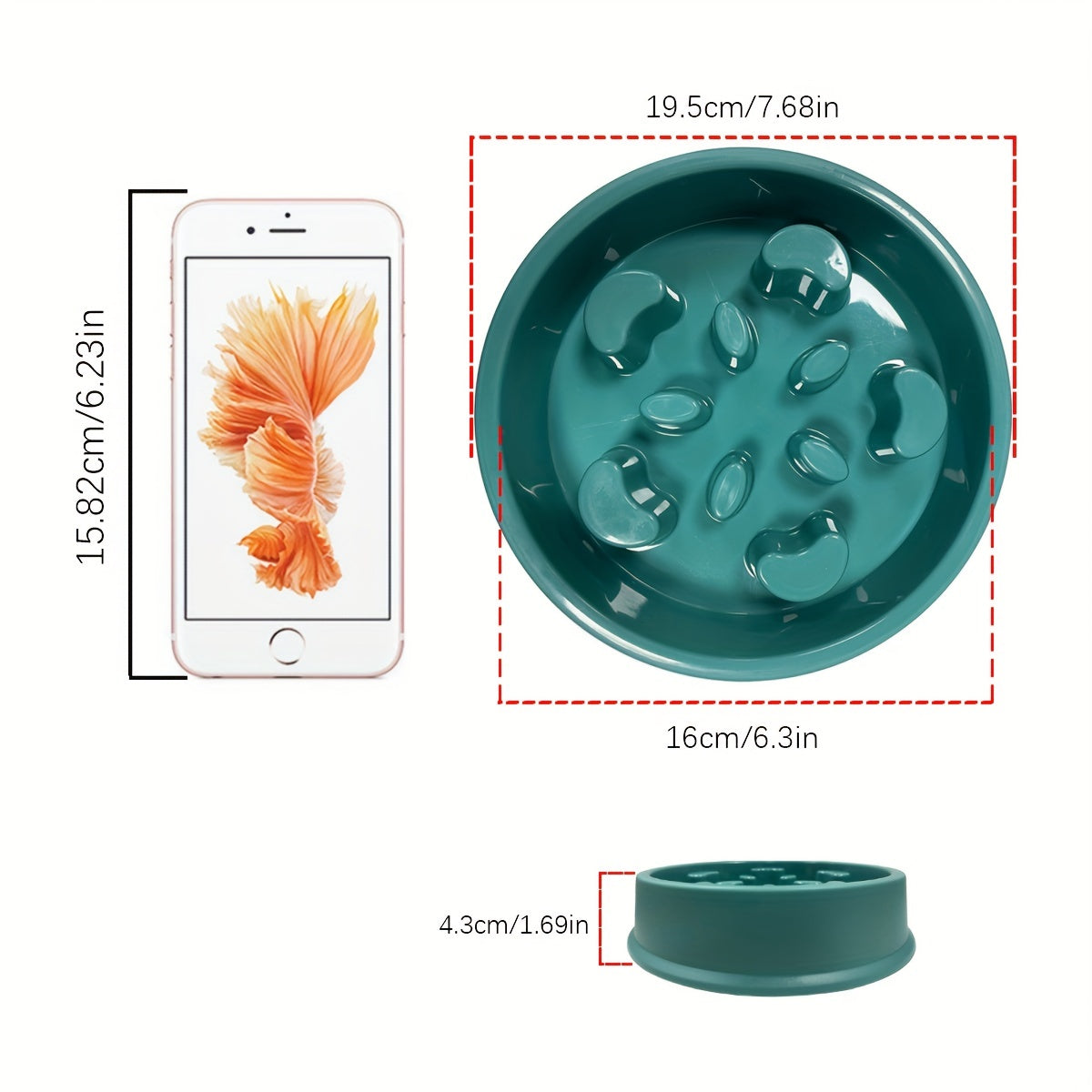 Healthy & Calm Eating: Anti-Choke, Non-Slip Slow Feeder Bowl for Dogs - Enhances Safe Eating Habits