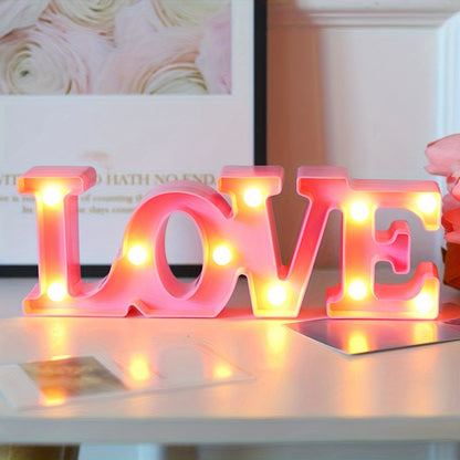 1pc Romantic Love Shaped Night Light, Battery Powered Indoor Desktop, Bedside, And Wall Decorative Lights, Suitable As Gifts For Valentine's Day, Thanksgiving, Loved Ones, Friends, Or Birthday, Party, Proposal, Wedding Decora