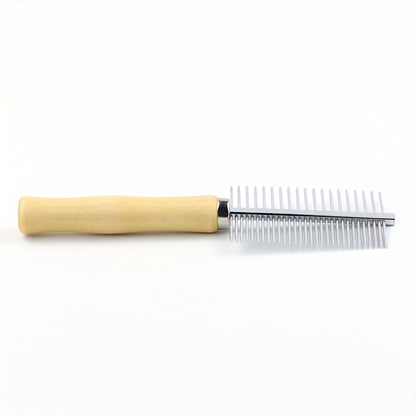 Double-Sided Pet Comb For Grooming & Massaging Dogs, Cats & Other Animals, Pet Grooming Brush