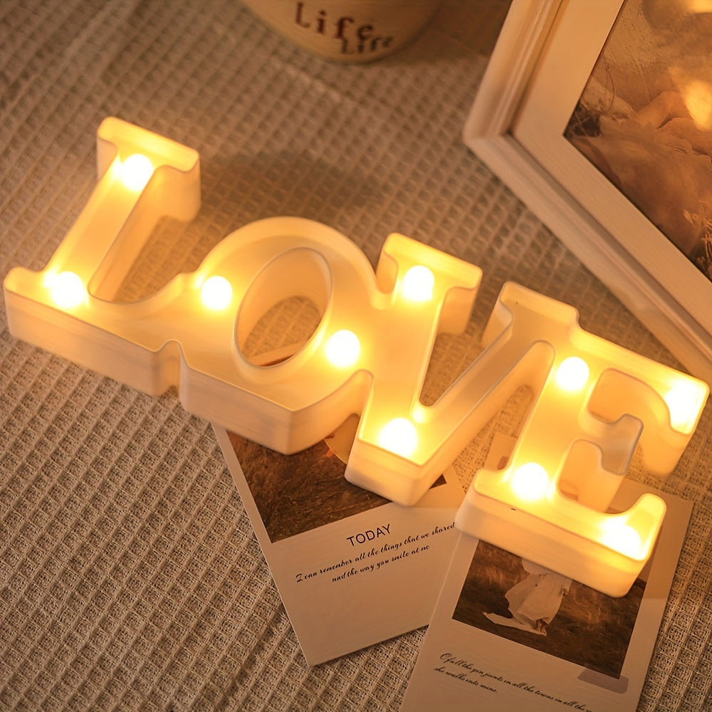 1pc Romantic Love Shaped Night Light, Battery Powered Indoor Desktop, Bedside, And Wall Decorative Lights, Suitable As Gifts For Valentine's Day, Thanksgiving, Loved Ones, Friends, Or Birthday, Party, Proposal, Wedding Decora