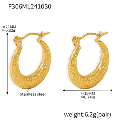 French-style Instagram-worthy Polka-dot C-shaped All-matching Earrings