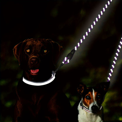 JOYTALE Reflective Dual Leash for 2 Dogs - No Tangle Walking Leash with Comfortable Handle