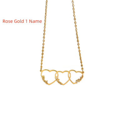 Simple DIY Letter Name Heart Pendant Necklace