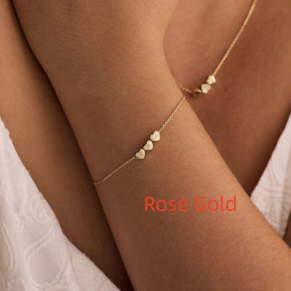 Customized Stainless Steel Heart-shaped Letter Bracelet