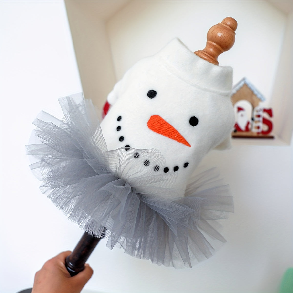 Adorable Snowman Thermal Pet Dress - Winter Christmas Holiday Puppy Costume Dresses for Small to Large Breeds - Soft, Warm, and Comfortable Outfit for Dogs