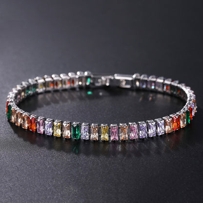 Womens European And American Hip-hop Crystal Bracelet With Polka-dot Zircon Embellishments
