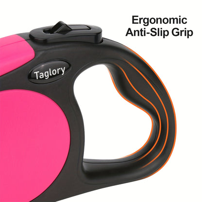 Taglory Retractable Dog Leash: No-Tangle, One-Handed Control for Puppies & Small Dogs Up to 45 lbs!