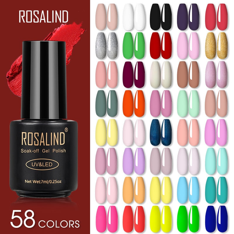 ROSALIND Gel Nail Polish Lamp All For Nails Art Manicure With Matt Base - Giftcare 